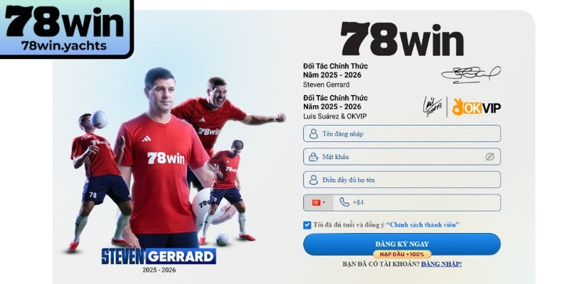 Đăng ký 78win 2 Nhập thông tin đầy đủ để hoàn thành biểu mẫu nhanh chóng